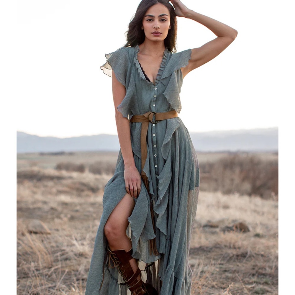 Joyfolie Cass Dress Sage Small